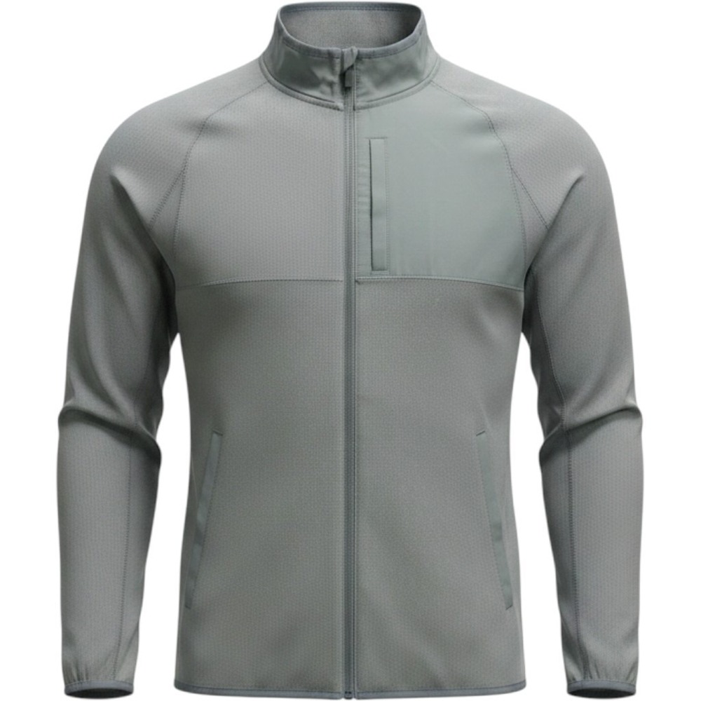Bass Outdoor Full Zip Jacket Mens Size M Sage Green Hiking Activewear